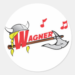 Wilhelm Ricahrd Wagner - deutscher Runder Aufkleber