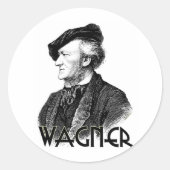 Wilhelm Richard Wagner Runder Aufkleber (Vorderseite)