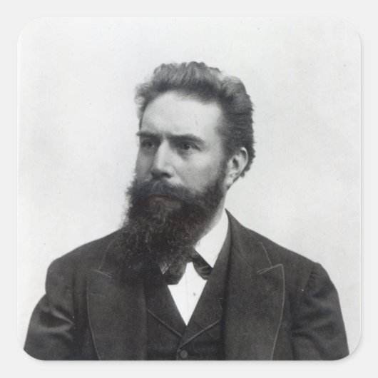 Wilhelm Rontgen Quadratischer Aufkleber (Vorderseite)