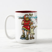 Wilhelm Tell Bukolische Sicht mit Kühen in den Alp Zweifarbige Tasse (Links)