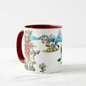 Wilhelm Tell und Sohn mit Kühen in den Alpen Tasse (Vorderseite Links)