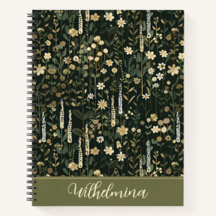 Wilhelmina Dark Daisy Floral Deluxe Notizblock