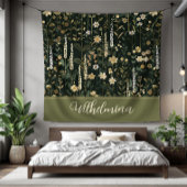 Wilhelmina Dark Daisy Floral Fleecedecke