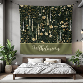 Wilhelmina Dark Daisy Floral Fleecedecke