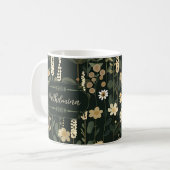 Wilhelmina Dark Daisy Floral Kaffeetasse (Vorderseite Links)