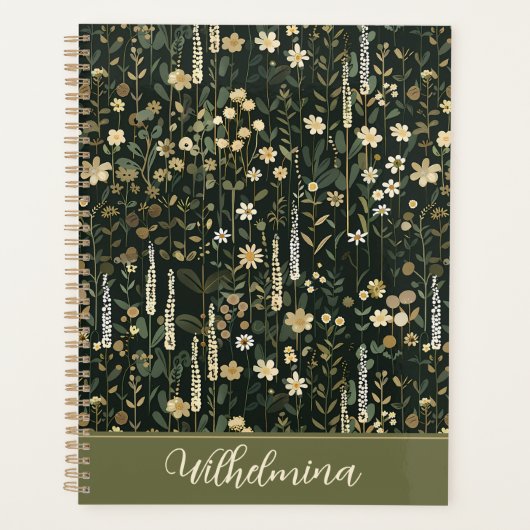 Wilhelmina Dark Daisy Floral Planer (Vorderseite)