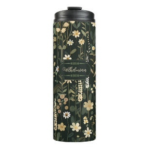 Wilhelmina Dark Daisy Floral Thermosbecher