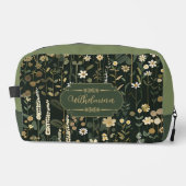 Wilhelmina Dark Daisy Floral Waschbeutel (Vorderseite)