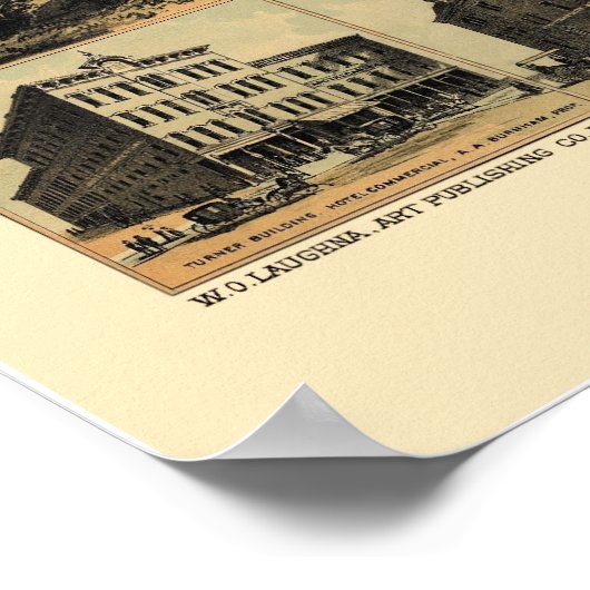 Wilimantic, CT Panoramic Map - 1882 Poster (Ecke)