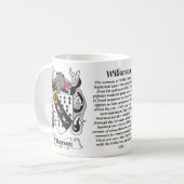 Wilkerson Familien-Wappen Tasse (Vorderseite Links)