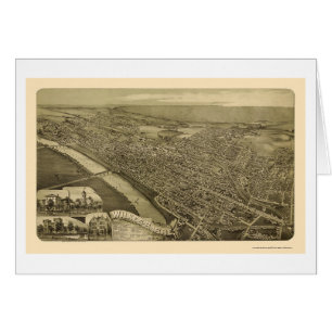 Wilkes-Barre, panoramische Karte PAs - 1889