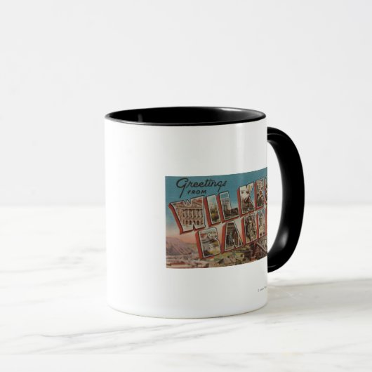 Wilkes-Barre, Pennsylvania - Große Briefszenen Tasse (VorderseiteRechts)