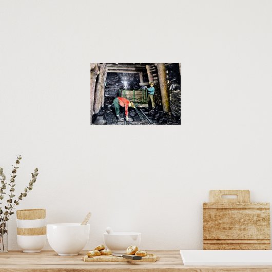 Wilkes Barre Pennsylvania Kohlebergbau im Boot Poster (Küche)