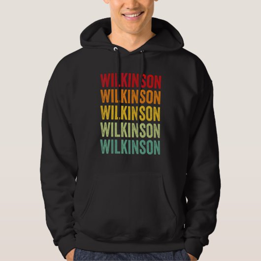 Wilkinson County Georgia Regenbogen-Text-Design Hoodie (Vorderseite)