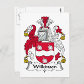Wilkinson Familienwappen Postkarte (Vorne/Hinten)