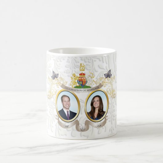 Wilkommen und Feiern Hochzeit Memorbilia Tasse (Mittel)