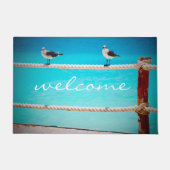 Wilkommen von Vögeln der Weißen Seegras im Foto de Fußmatte (Vorderseite)