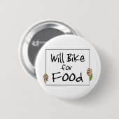 Will Bike for Food Button (Vorne & Hinten)