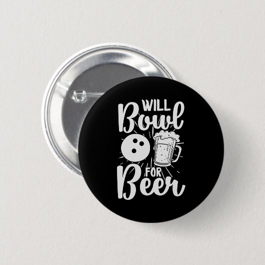 Will Bowl for bier Button (Vorne & Hinten)