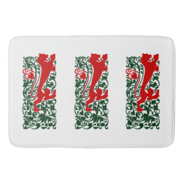 Will Bradley Heraldic Lion Badematte