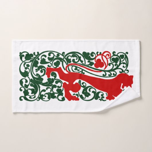 Will Bradley Heraldic Lion Badhandtuch Set (Handtuch)