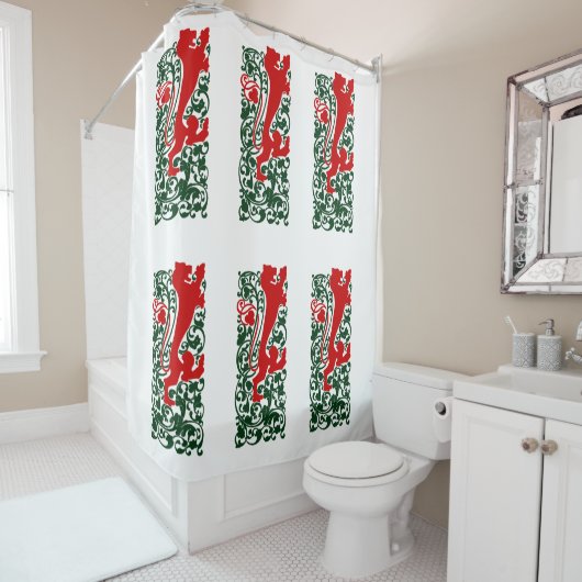 Will Bradley Heraldic Lion Duschvorhang (Beispiel)