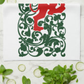 Will Bradley Heraldic Lion Geschirrtuch (Gefaltet)