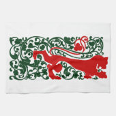 Will Bradley Heraldic Lion Geschirrtuch (Horizontal)