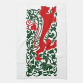 Will Bradley Heraldic Lion Geschirrtuch (Vertikal)
