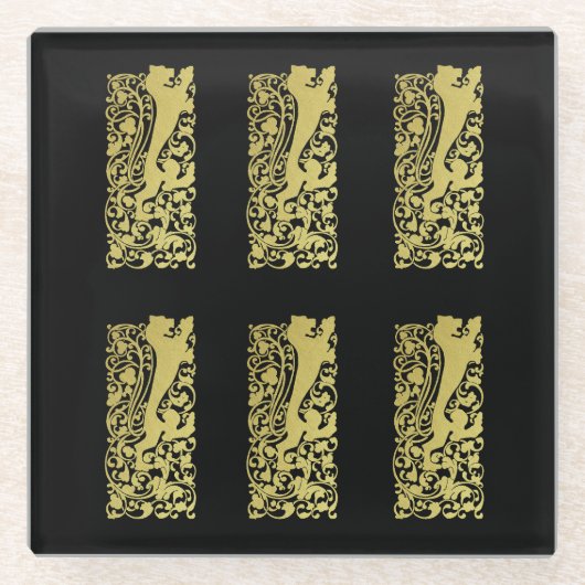 Will Bradley Heraldic Lion Glasuntersetzer (Vorderseite)