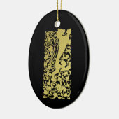 Will Bradley Heraldic Lion Keramik Ornament (Links)