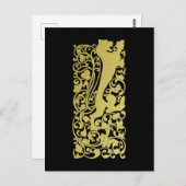 Will Bradley Heraldic Lion Postkarte (Vorne/Hinten)