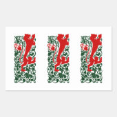 Will Bradley Heraldic Lion Rechteckiger Aufkleber (Vorderseite)