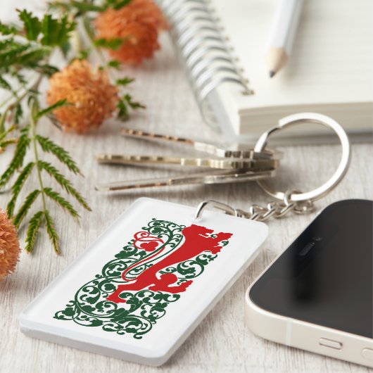 Will Bradley Heraldic Lion Schlüsselanhänger (Vorderseite rechts)