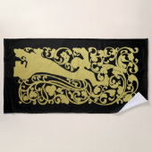 Will Bradley Heraldic Lion Strandtuch (Vorderseite)