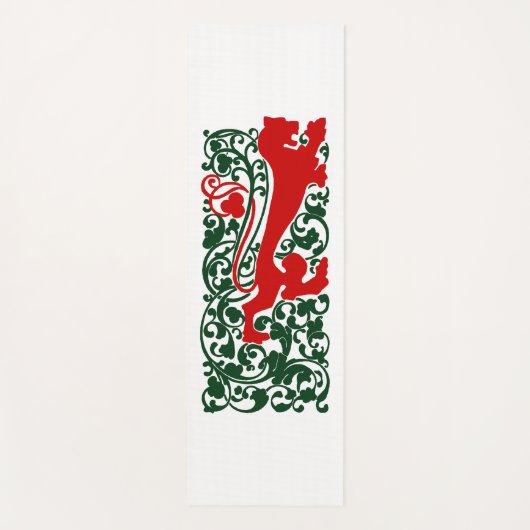 Will Bradley Heraldic Lion Yogamatte (Vorderseite)