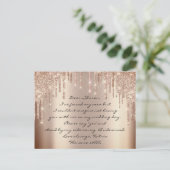 Will Bridesmaid Blush Glitzer Tropfen Parkname Postkarte (Stehend Vorderseite)