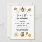 Will Bug Daisy Bloom Rustikal beschäftigt Bienen G Einladung (Vorderseite)