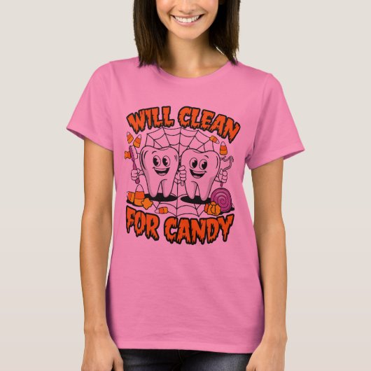 Will Clean für Candy - Humorvolle Reinigung Themed T-Shirt (Vorderseite)