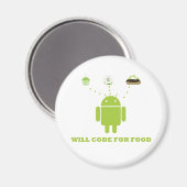 Will Code for Food (Android Software Developer) Magnet (Vorderseite/Rückseite)