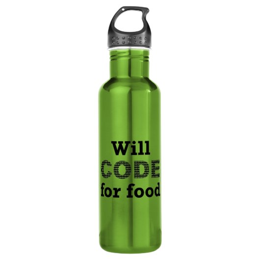 Will Code for Food Liberty Flasche Trinkflasche (Vorderseite)