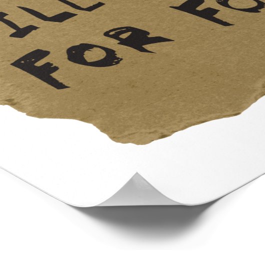 Will Code for Food Poster (Ecke)