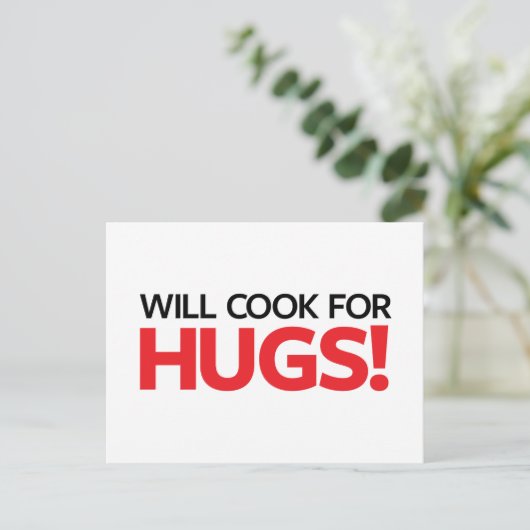 Will Cook für Hugs Postkarte (Stehend Vorderseite)