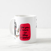 Will du, ein Spiel zu spielen? Sonnige Tasse (Vorderseite Links)