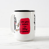 Will du, ein Spiel zu spielen? Sonnige Tasse (Vorderseite Links)