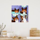 "Will du eine Leckerei?" Funny Corgi Comic Poster (Küche)