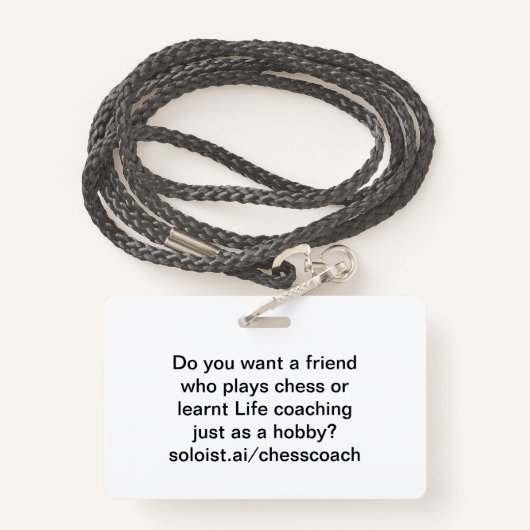 Will du einen Freund? Ausweis (Rückseite mit Schlüsselband)