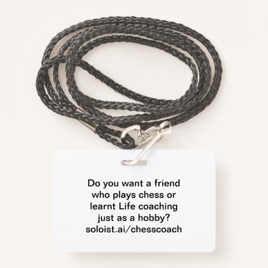 Will du einen Freund? Ausweis (Vorderseite mit Schlüsselband)