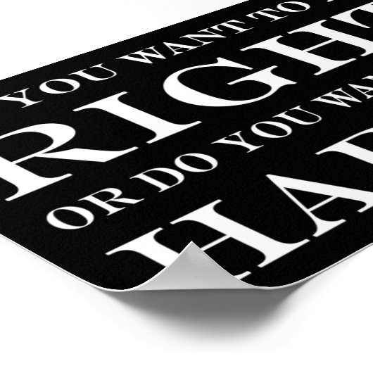 Will du, recht oder glücklich zu sein? 002 poster (Ecke)