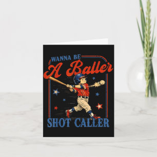 Will ein Baller Shot Caller sein Vintage Baseball  Karte